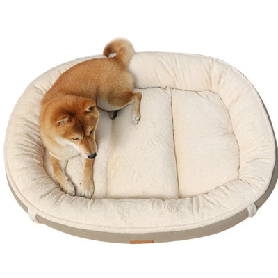 Eco-friendly Corduroy Dog Bed - Soft, Durable, and Machine Washable
