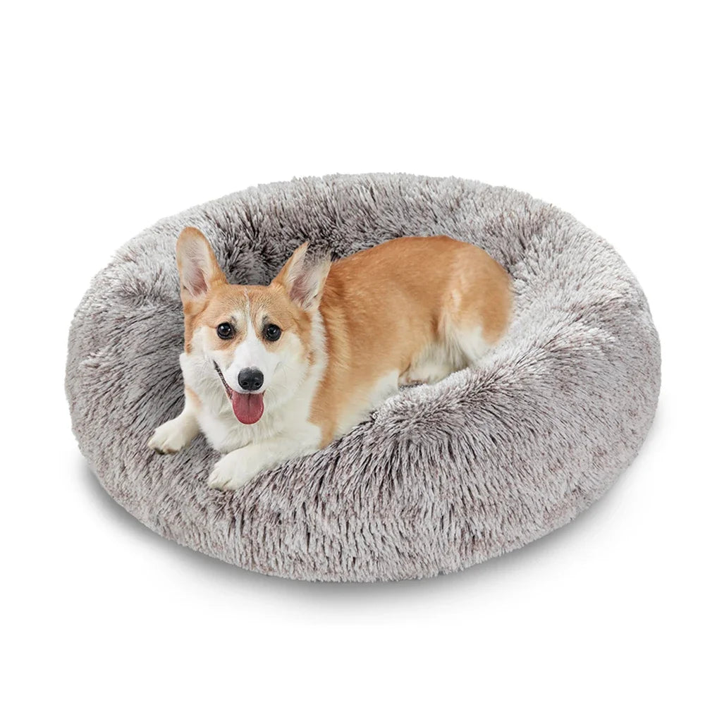 Donut-shaped Pet Bed – Ultra-Plush and Breathable Rest Bed for Pets – Machine Washable and Safe for Comfortable Sleep