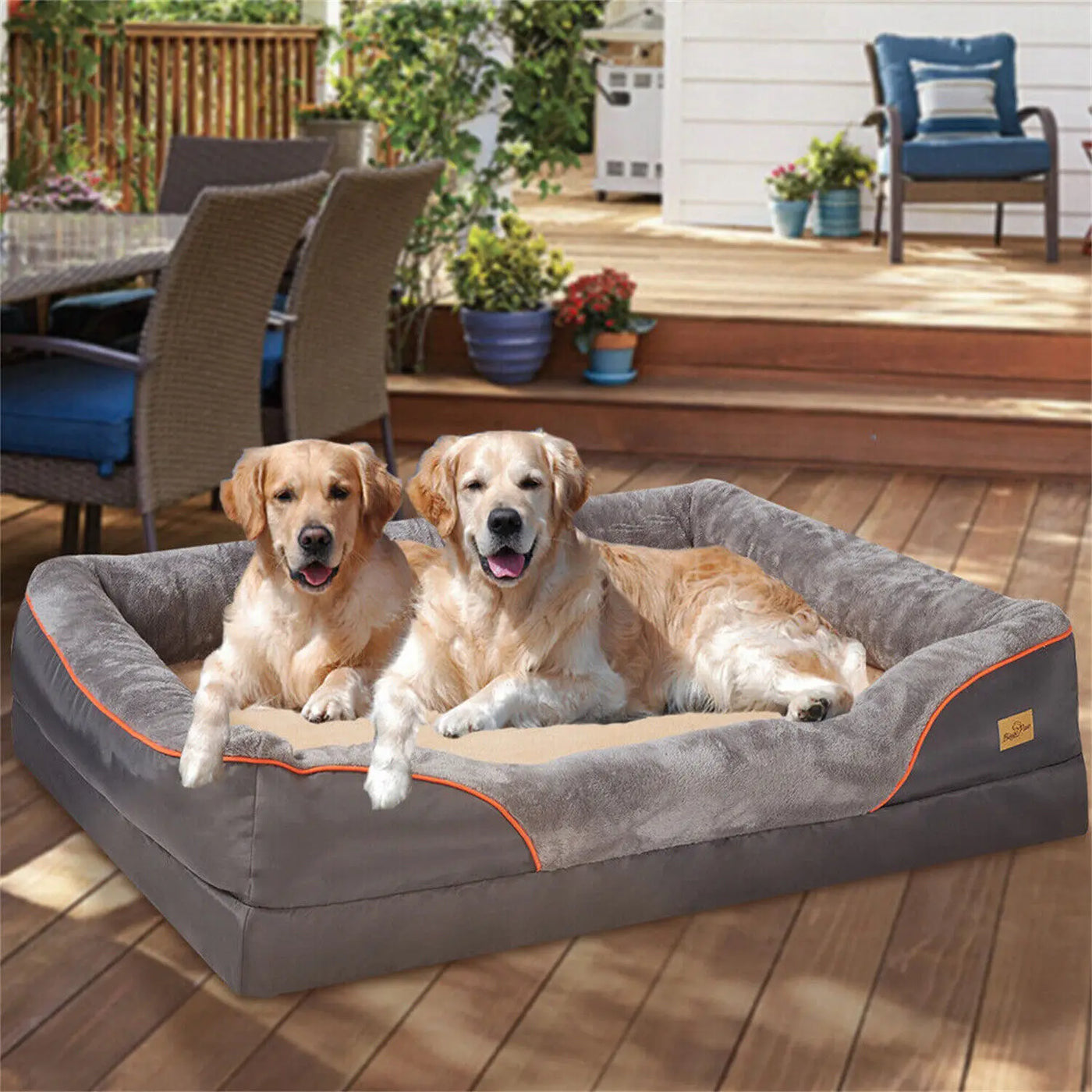 Orthopedic dog bed with washable waterproof cover - durable and comfortable for all sizes