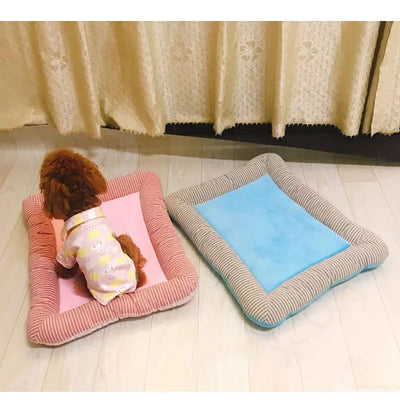 通気性と洗濯性に優れたペット用夏用クールマット