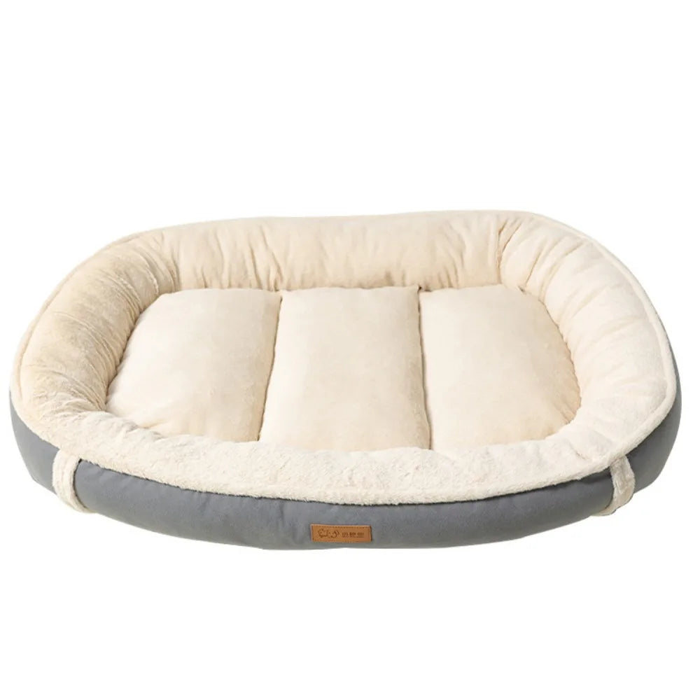 Eco-friendly Corduroy Dog Bed - Soft, Durable, and Machine Washable