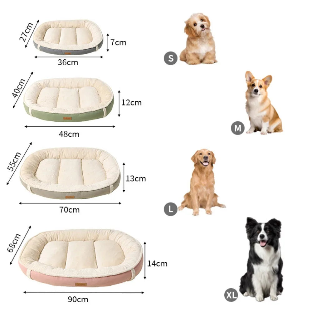 Eco-friendly Corduroy Dog Bed - Soft, Durable, and Machine Washable