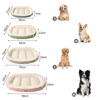 Eco-friendly Corduroy Dog Bed - Soft, Durable, and Machine Washable