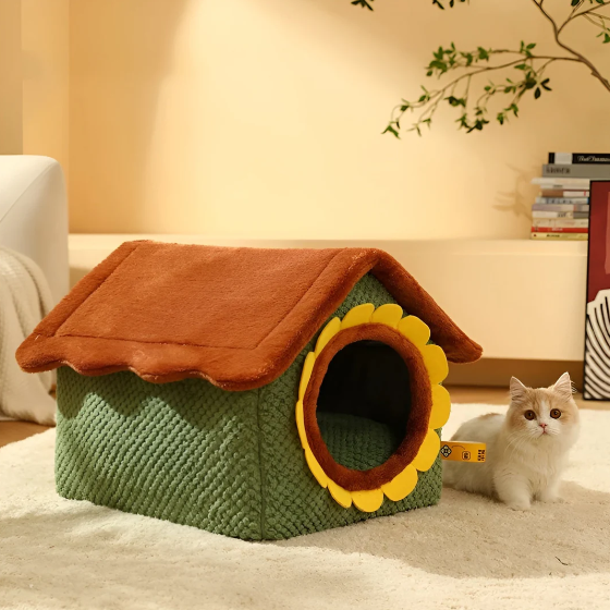 猫のための快適なぬいぐるみテント
