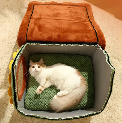 猫のための快適なぬいぐるみテント