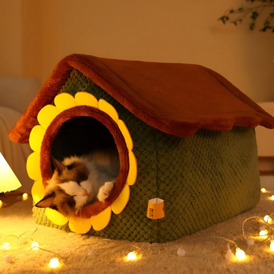 猫のための快適なぬいぐるみテント