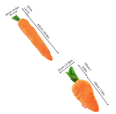 Plush Carrot for Dogs - Interactive Play and Cuddle Toy