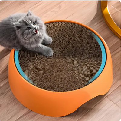 猫用多機能ライト（爪とぎ面と休憩クッション付き）