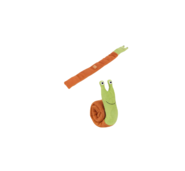 Plush Dog Toy in Snail Shape with Crinkle Sound and Squeaker