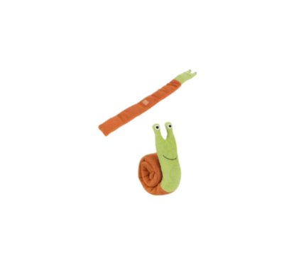 Plush Dog Toy in Snail Shape with Crinkle Sound and Squeaker