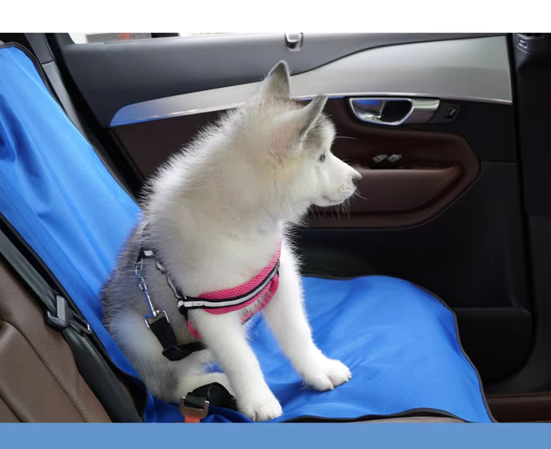 Waterproof Car Seat Cover for Dogs – Non-Slip Protection Mat with Seat Belt Attachment