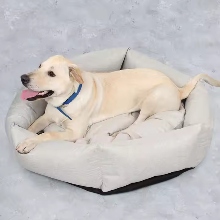 快適な犬用ベッド - 側面が高く、さらに快適になるソフトなペットベッド