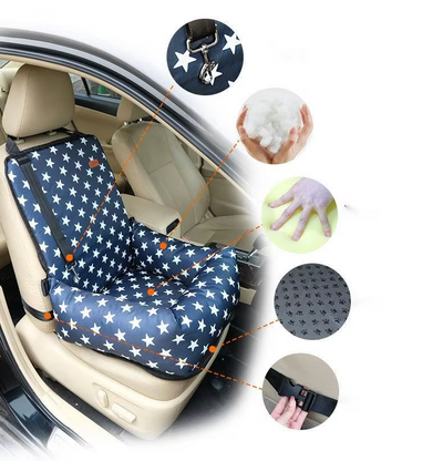 Dog Car Seat – Safety Seat for Dogs with Straps and Soft Padding