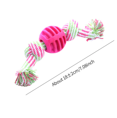 Dog Toy Chewing Rope – Durable Rope with Chew Ball for Dental Care and Play Fun