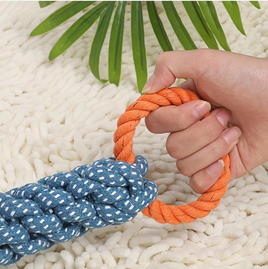 Dog Toy Chew Bone – Durable Rope Toy for Tugging and Biting Games
