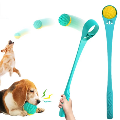 Dog Toy Throwing Game for Dogs with Ball Throwing Stick