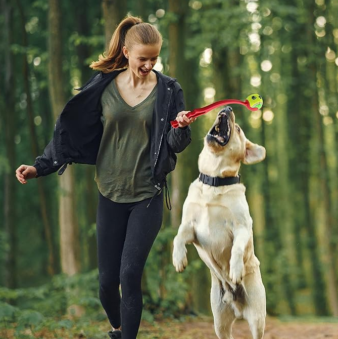 Dog Ball Launcher - Long Throw Fun for Active Four-Legged Friends