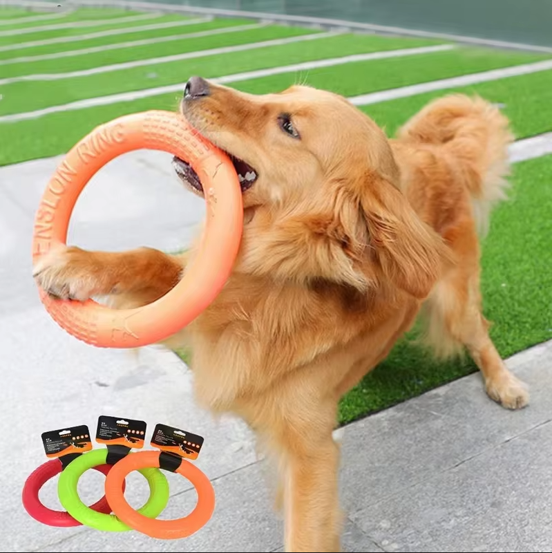 Rugged Throw and Bite Ring – Interactive Dog Toy for Active Fun