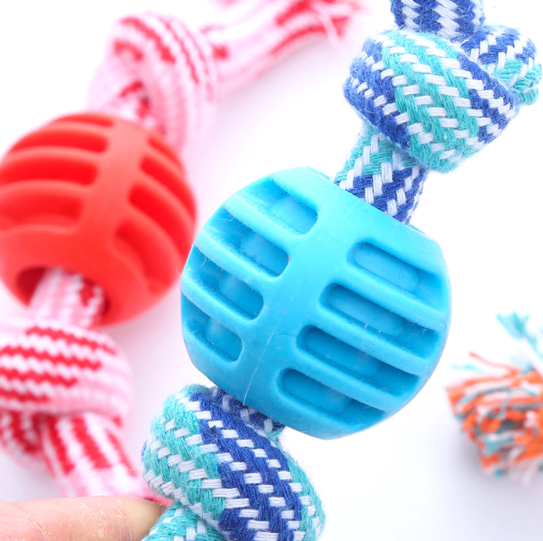 Dog Toy Chewing Rope – Durable Rope with Chew Ball for Dental Care and Play Fun