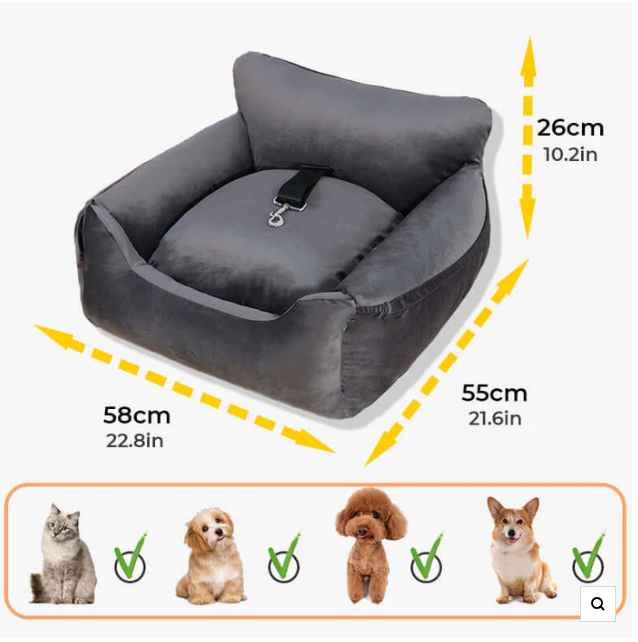Comfortable Car Seat Cover for Pets – Transport Box for Dogs and Cats