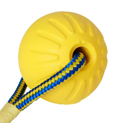 Robust Dog Toy – Fetch and Tug Ball with Rope