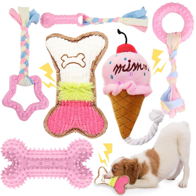 Puppy Toy Set – Bite-Resistant Plush Chew Toys for Dogs