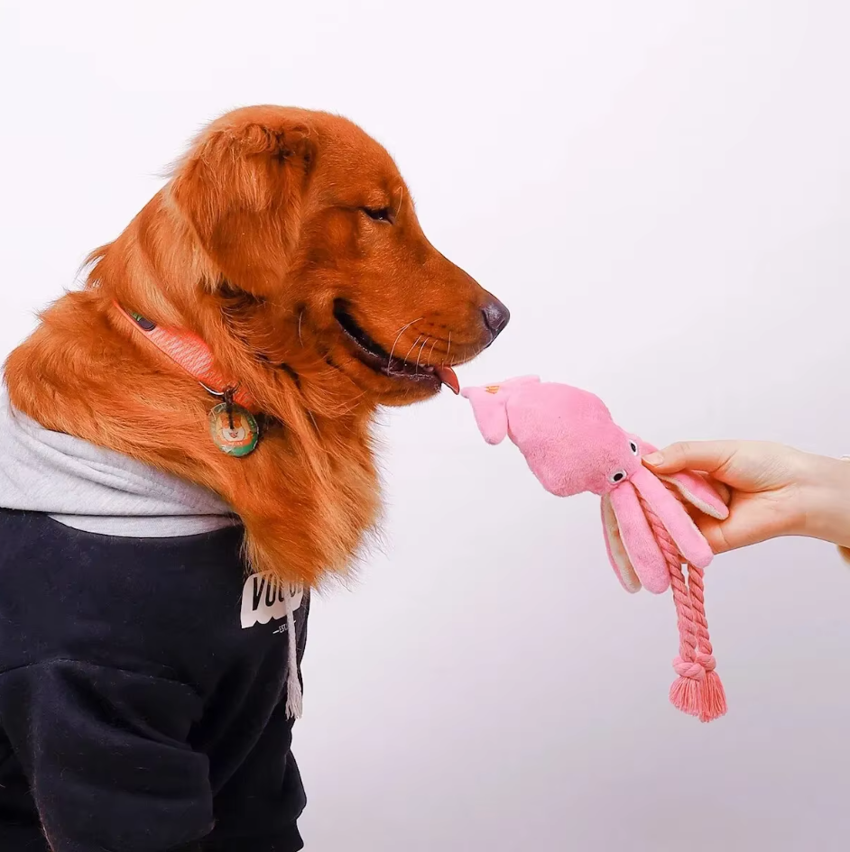 Plush Octopus – Interactive Chew Toy for Dogs