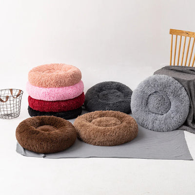 Donut-shaped Pet Bed – Ultra-Plush and Breathable Rest Bed for Pets – Machine Washable and Safe for Comfortable Sleep