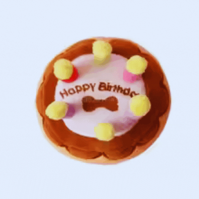 Dog Toy Birthday Cake – With Candles and Plush
