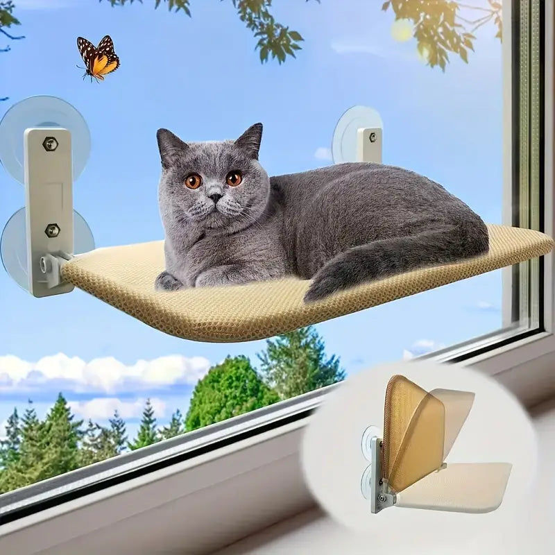 猫用吸盤折りたたみハンモック