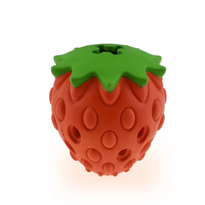 Chew Toy for Dogs – Interactive Strawberry-Shaped Toy Made of Rubber