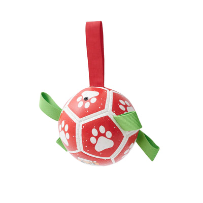 Interactive Dog Toy in Ball Shape – With Nylon Rope and Handles