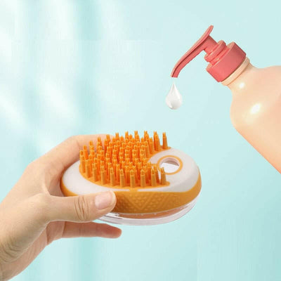 2-in-1 Shower Brush Massage Comb Soft Silicone