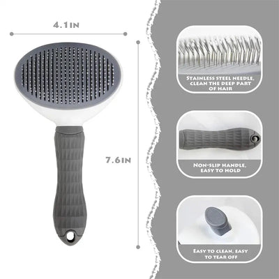 Pet Care Brush - Self-Cleaning Comb for Dogs and Cats