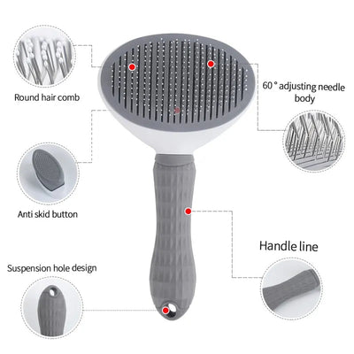 Pet Care Brush - Self-Cleaning Comb for Dogs and Cats