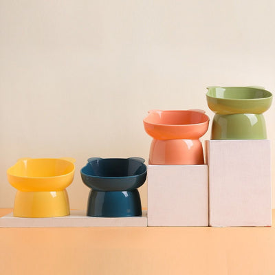 Elevated Dog Feeding Bowl with Corner for Better Digestion and Neck Protection