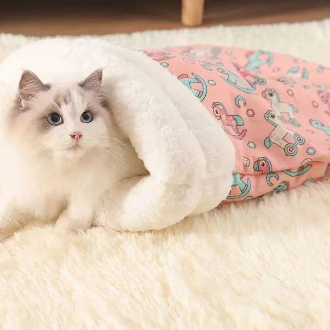 猫用寝袋 快適なベッド